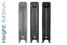 CA-LI645-TH - Carron Liberty 1 Column Cast Iron Radiator H645mm x W277mm CA-LI645-TH - Carron Liberty 1 Column Cast Iron Radiator H645mm x W277mm